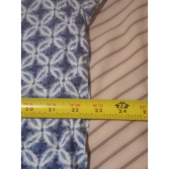 Men's Cremieux Short Sleeve Buton Up Shirt Large L Blue Diamond Print Rayon NWT - Picture 13 of 14